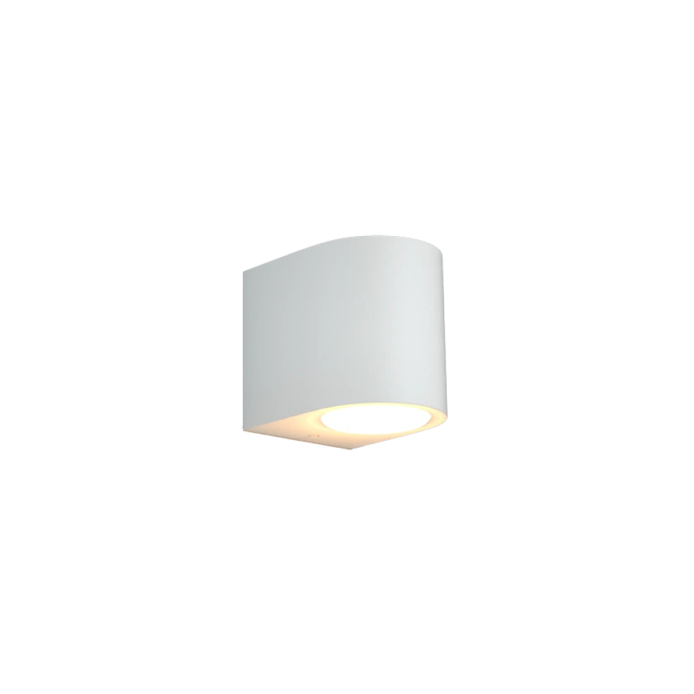Powell 1xGU10 Απλίκα Up or Down Εξωτερικού Χώρου Λευκό IP54 D:9x8cm - it-Lighting
