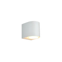 Powell 1xGU10 Απλίκα Up or Down Εξωτερικού Χώρου Λευκό IP54 D:9x8cm - it-Lighting