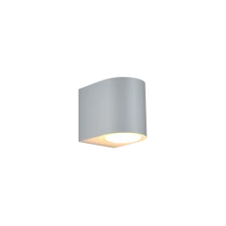 Powell 1xGU10 Απλίκα Up or Down Εξωτερικού Χώρου Γκρι IP54 D:9x8cm - it-Lighting