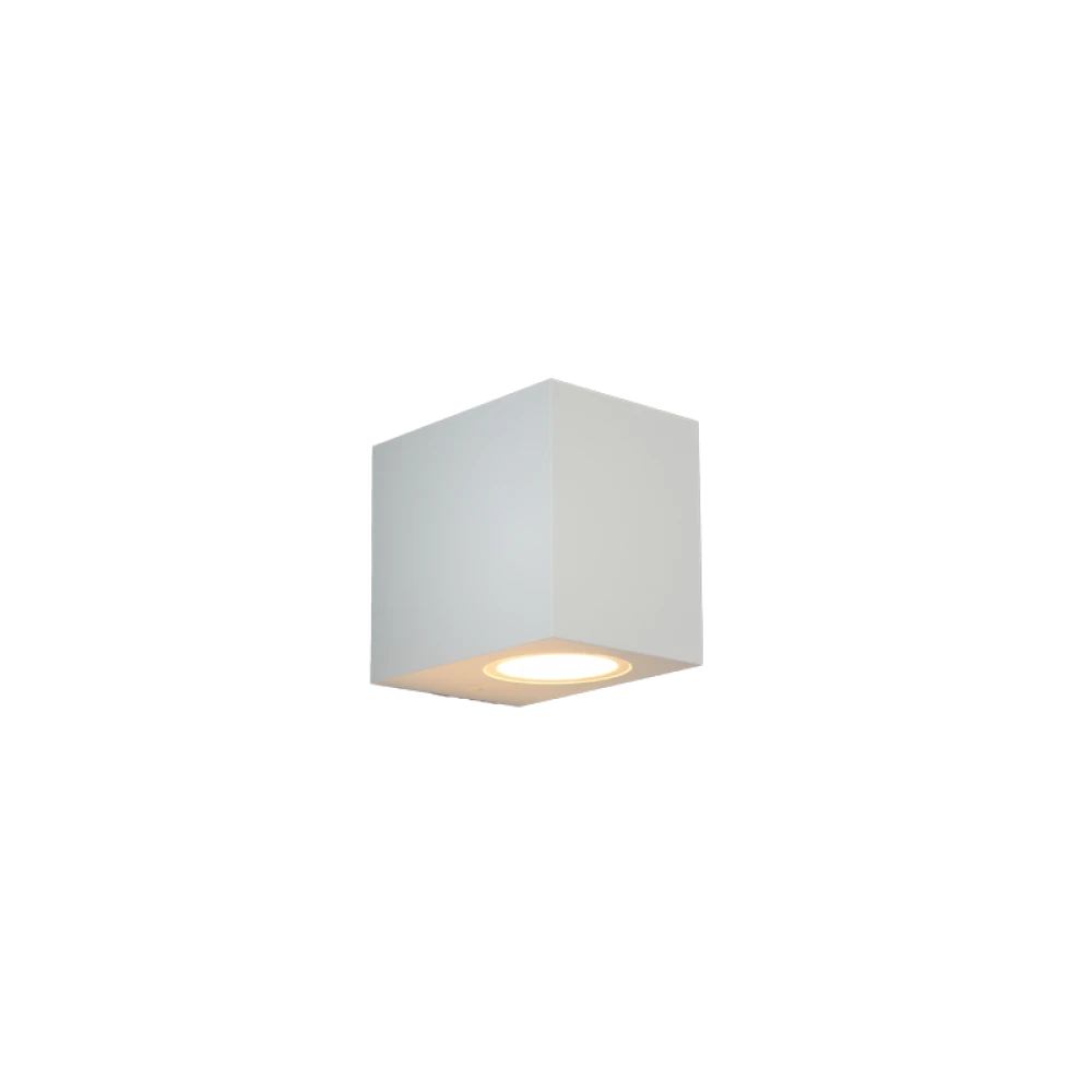 Norman 1xGU10 Απλίκα Εξωτερικού Χώρου Up ή Down Λευκή IP54 D:8cmx7cm - it-Lighting