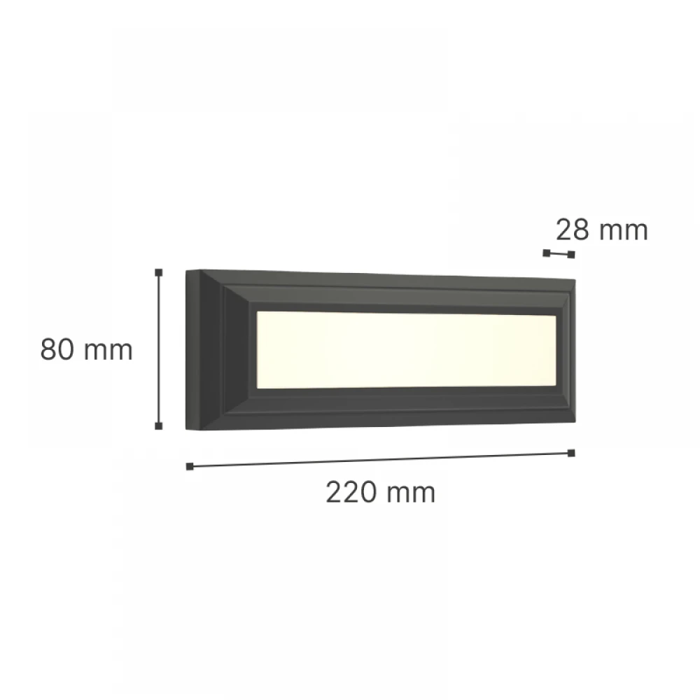 Willoughby LED 4W 3CCT Απλίκα Εξωτερικού Χώρου Γκρι D:22cmx8cm - it-Lighting