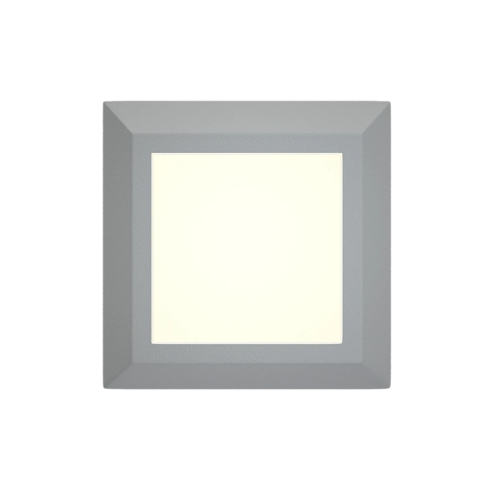 George LED 3.5W 3CCT Απλίκα Εξωτερικού Χώρου Γκρι IP65 D:12.4cmx12.4cm - it-Lighting