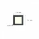 George LED 3.5W 3CCT Απλίκα Εξωτερικού Χώρου Ανθρακί IP65 D:12.4cmx12.4cm - it-Lighting
