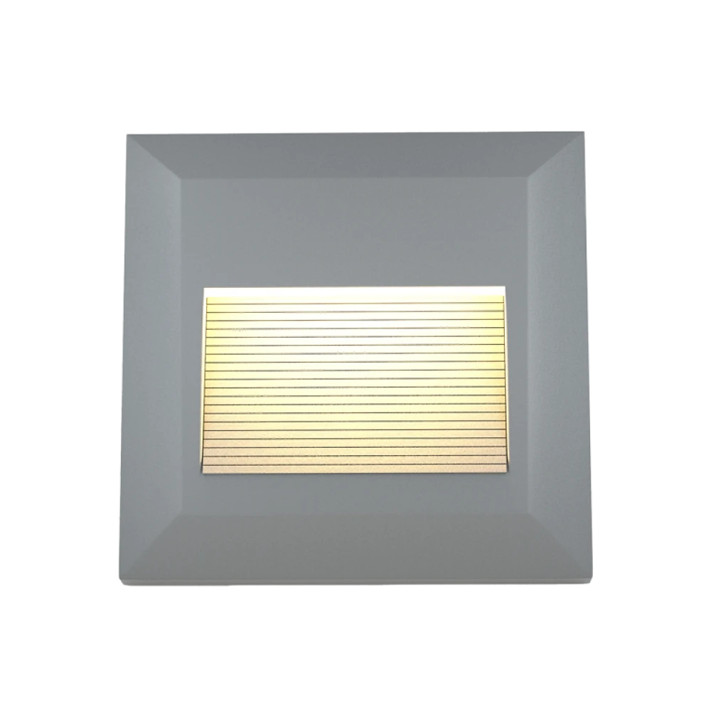 Salmon LED 2W 3CCT  Απλίκα Εξωτερικού Χώρου Γκρι IP65 D12.4x12.4cm - it-Lighting