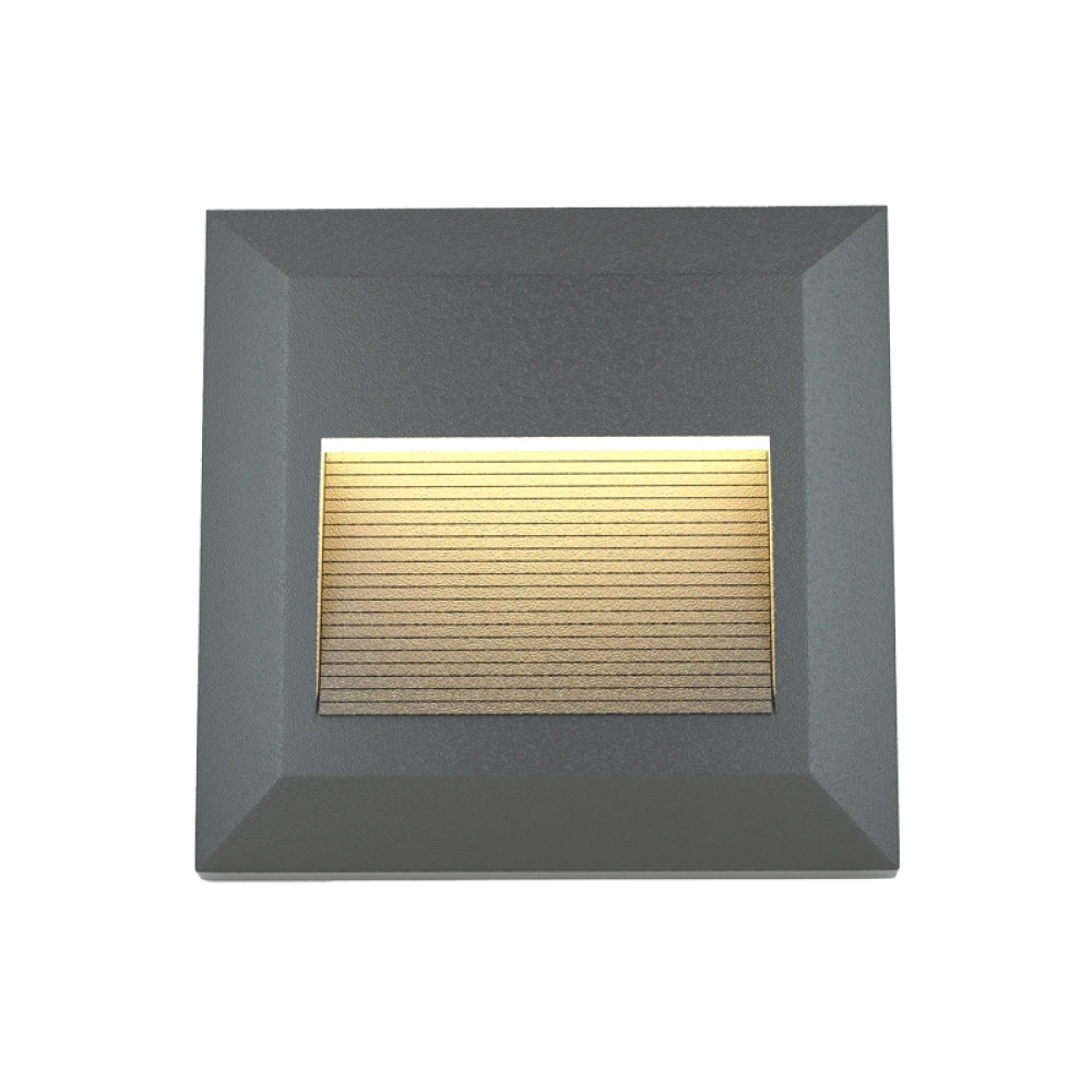 Salmon LED 2W 3CCT  Απλίκα Εξωτερικού Χώρου Ανθρακί IP65 D12.4x12.4cm - it-Lighting