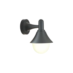 Rabun 1xE27 Απλίκα Εξωτερικού Χώρου Μαύρο IP44 D:24.5x23.5cm - it-Lighting