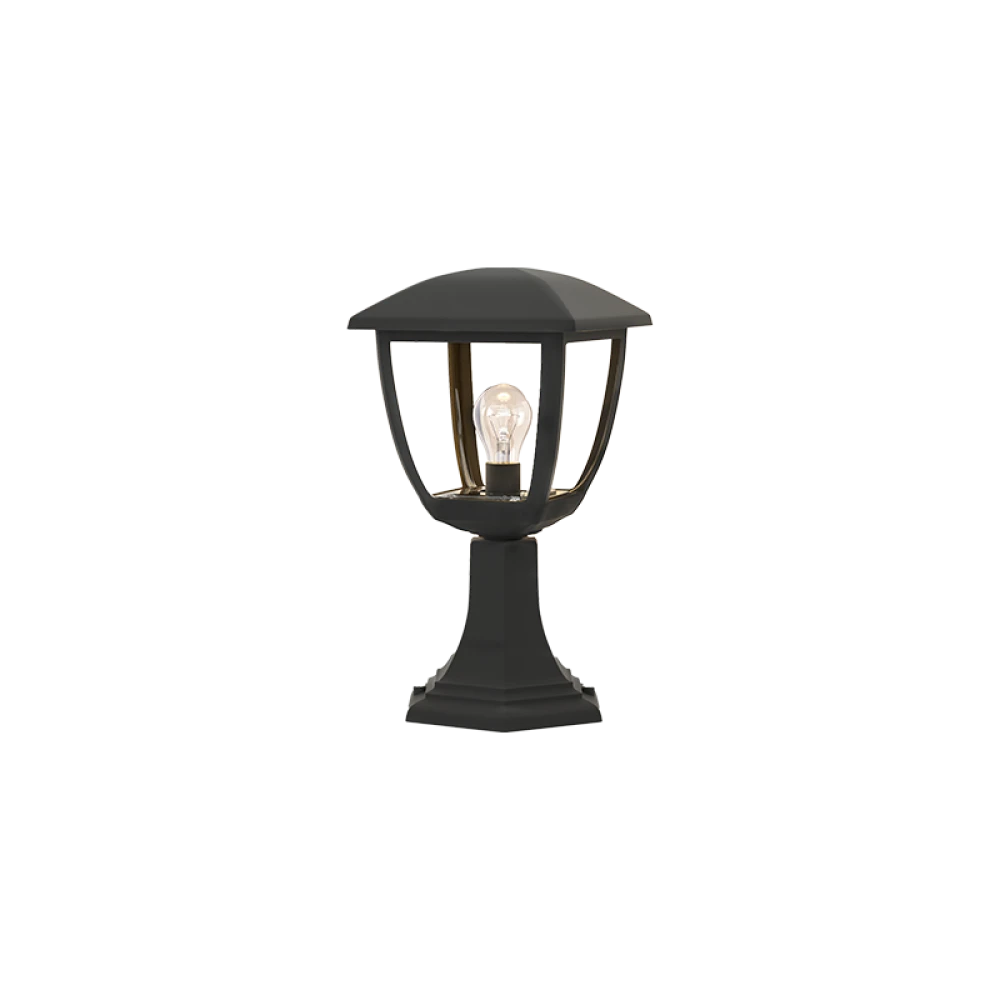 Avalanche Κολωνάκι Εξωτερικού Χώρου Μαύρο 1xE27 IP44 35.3cm - it-Lighting