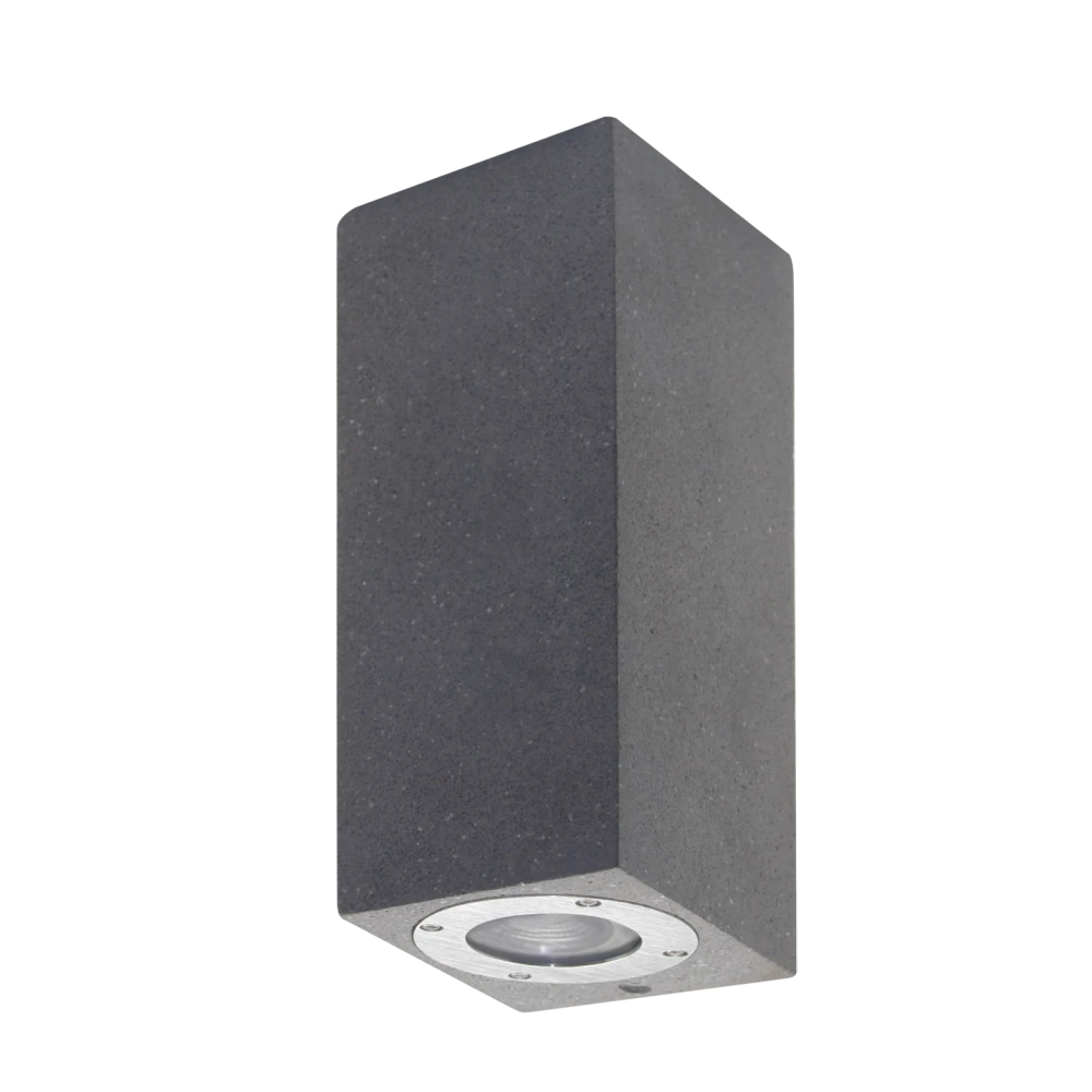 Απλίκα Εξωτερικού Χώρου Από Τσιμέντο Σε Σκούρο Γκρι Χρώμα Up-Down 2x GU10 IP65 Bary 2 LUCIDO
