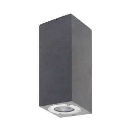 Απλίκα Εξωτερικού Χώρου Από Τσιμέντο Σε Σκούρο Γκρι Χρώμα Up-Down 2x GU10 IP65 Bary 2 LUCIDO