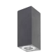 Απλίκα Εξωτερικού Χώρου Από Τσιμέντο Σε Σκούρο Γκρι Χρώμα Up-Down 2x GU10 IP65 Bary 2 LUCIDO