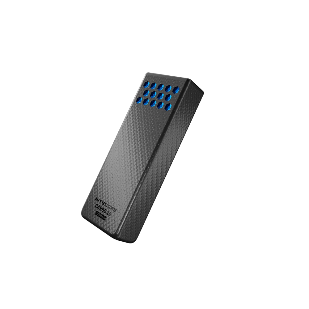 POWER BANK NITECORE CARBO 20, Carbon Fiber, Fast Charge, 65W MAX, BLUE