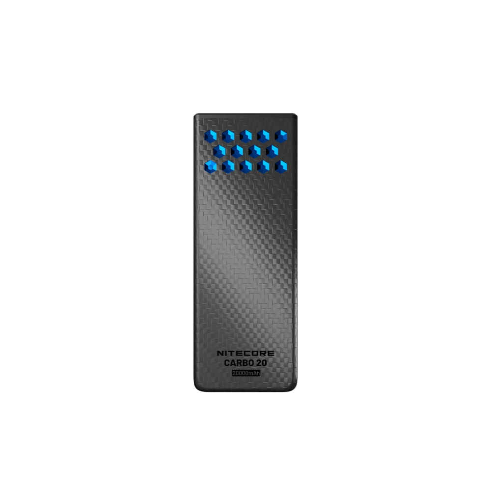 POWER BANK NITECORE CARBO 20, Carbon Fiber, Fast Charge, 65W MAX, BLUE