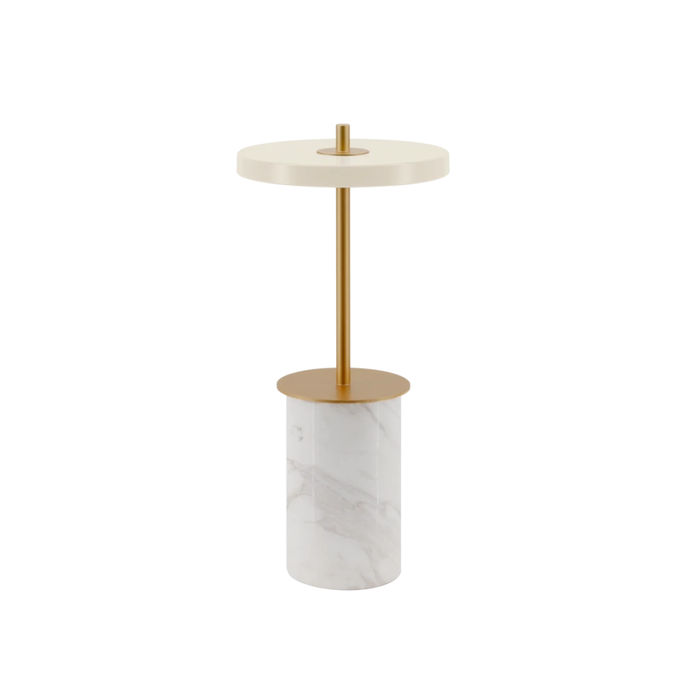 LED Πορτατίφ Portable από Μάρμαρο - Asteria Move Mini Dimmable - White marble by UMAGE