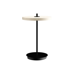 LED Πορτατίφ Μπαταρίας Επαναφορτιζόμενο Asteria Move Dimmable - Pearl white/black stem - by UMAGE