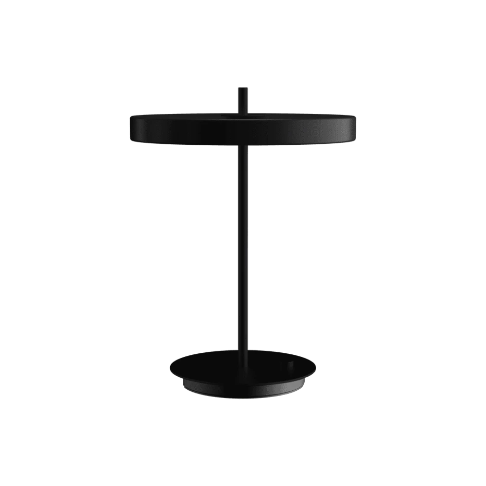 LED Πορτατίφ Asteria Table Pearl Black/Black Stem 13W Φ31cm Dimmable by UMAGE