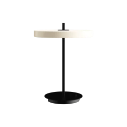 LED Πορτατίφ Asteria Table Pearl White/Black Stem 13W Φ31cm Dimmable by UMAGE