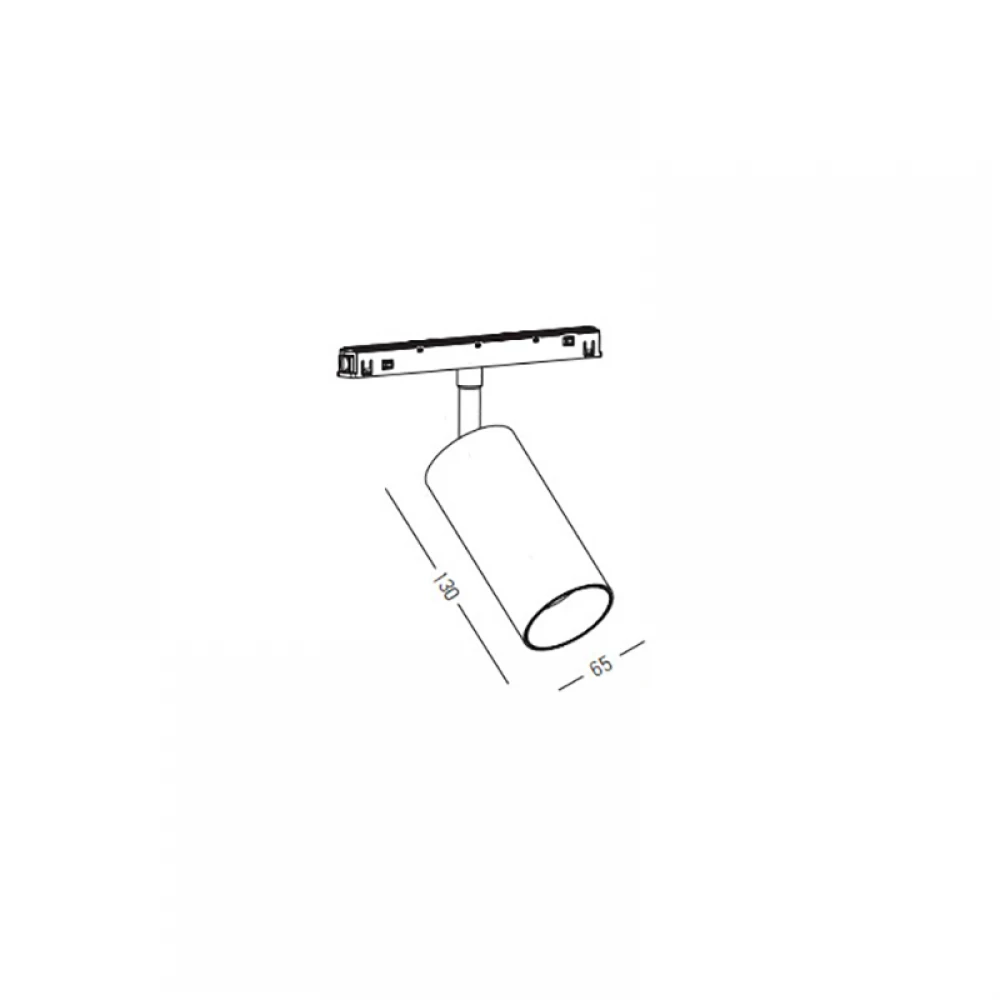 LED  Μαγνητικό Spot από Αλουμίνιο Μαύρο 15W 1284lm 3000K CRI90 24° DALI Dimmable Περιστρεφόμενο - Zambelis Lights