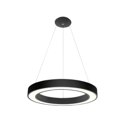 LED Κρεμαστό Μονόφωτο Φωτιστικό Μεταλλικό Μαύρο 38W 2090Lm 3000K Apollo VIOKEF