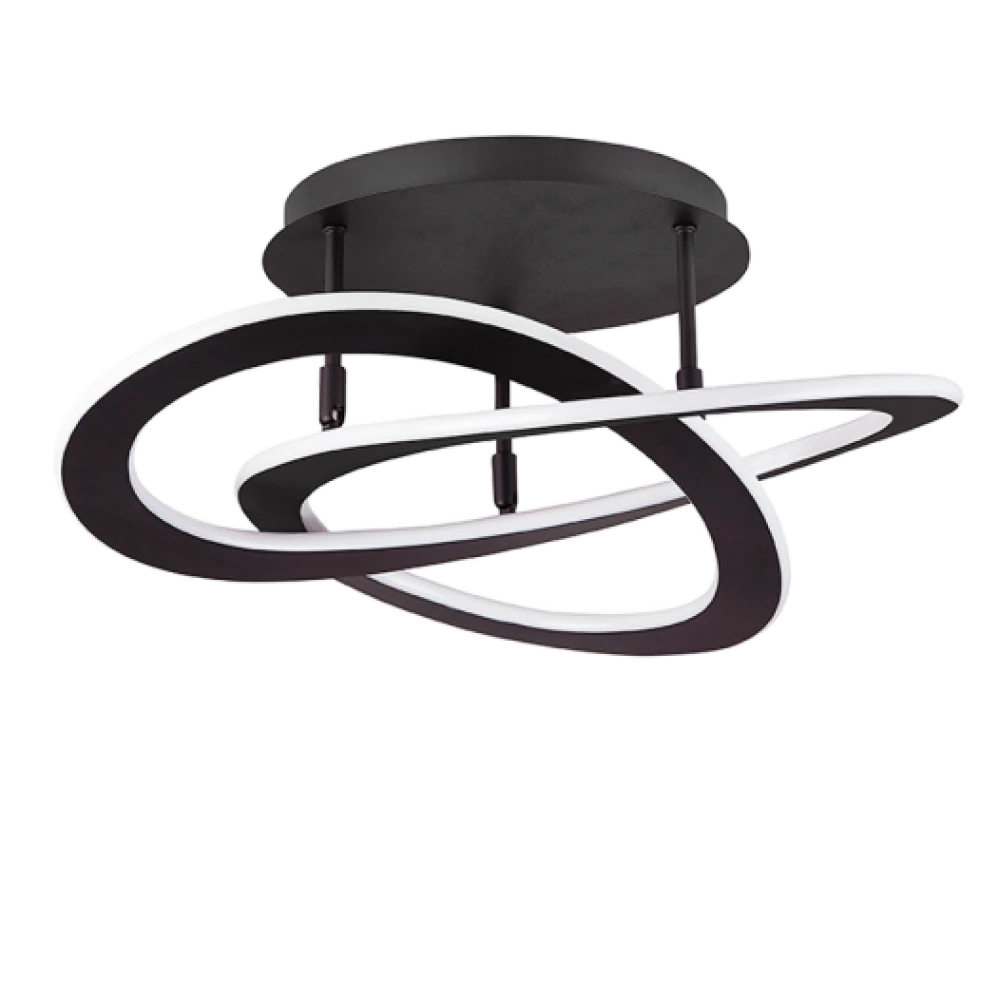 LED Πλαφονιέρα Μεταλλική Μαύρη D:520 40W CHARLIE VIOKEF