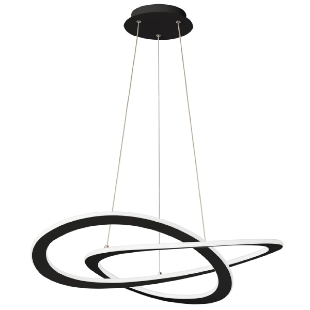 LED Κρεμαστό Φωτιστικό Μεταλλικό Μαύρο D:620 50W CHARLIE VIOKEF