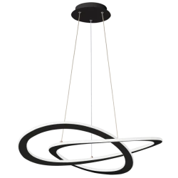 LED Κρεμαστό Φωτιστικό Μεταλλικό Μαύρο D:620 50W CHARLIE VIOKEF