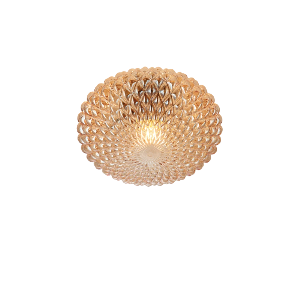 Πλαφονιέρα Με Μελί Γυαλί 1x E27 40W max ESTER - Viokef