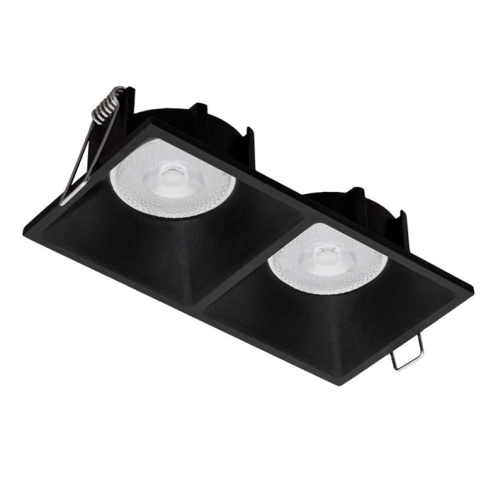 Σποτ Χωνευτό Δίφωτο Σε Μαύρο Χρώμα - 2x GU10 35W FINO VIOKEF