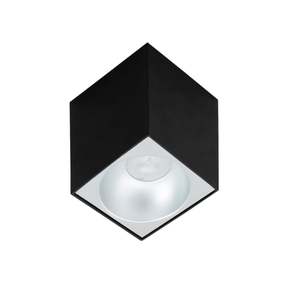 Σποτ Οροφής Σε Λευκό ή Μαύρο 97x97mm 1xGU10 SQUARE JHONNY - Viokef