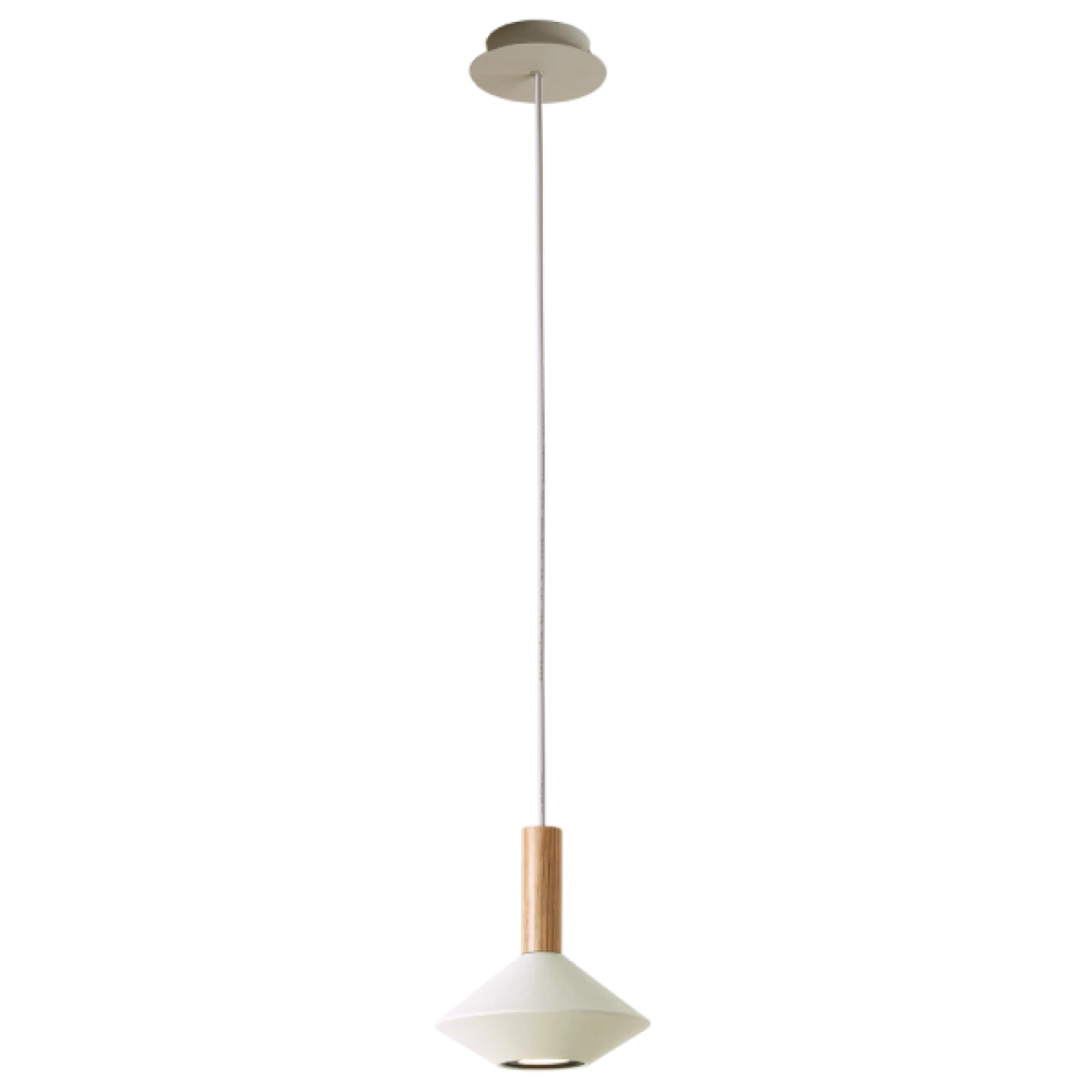 Κρεμαστό Φωτιστικό Μονόφωτο Μεταλλικό Σε Λευκό Χρώμα 1x GU10 KONA VIOKEF