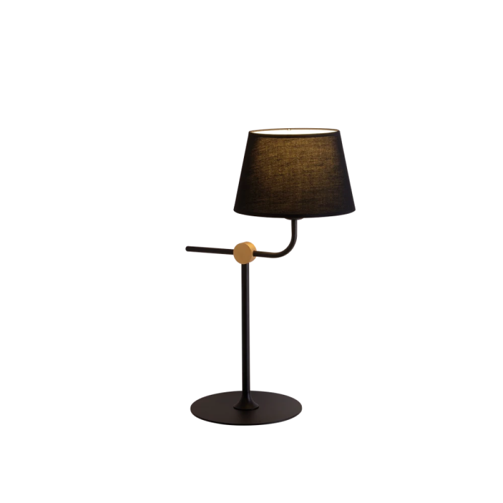 Λάμπα Πορτατίφ Με Μαύρο Υφασμάτινο Καπέλο 56cm 1x E27 60W max LARGO - Viokef