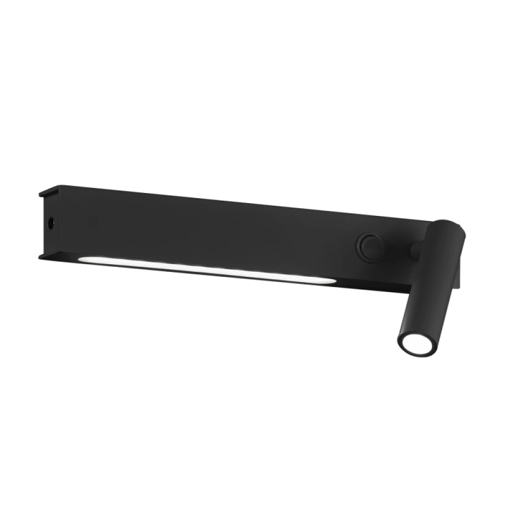 LED Μεταλλική Απλίκα Σε Μαύρο Με Διακόπτη 3W + 6W MOLLY - VIOKEF