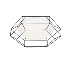 LED Πλαφονιέρα Μαύρη 12W 900Lm 3000K MONTE - Viokef