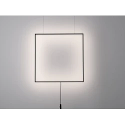 LED Απλίκα Τετράγωνη Μαύρη 60x60cm 28W 2000Lm 3000K SHADOW - Viokef