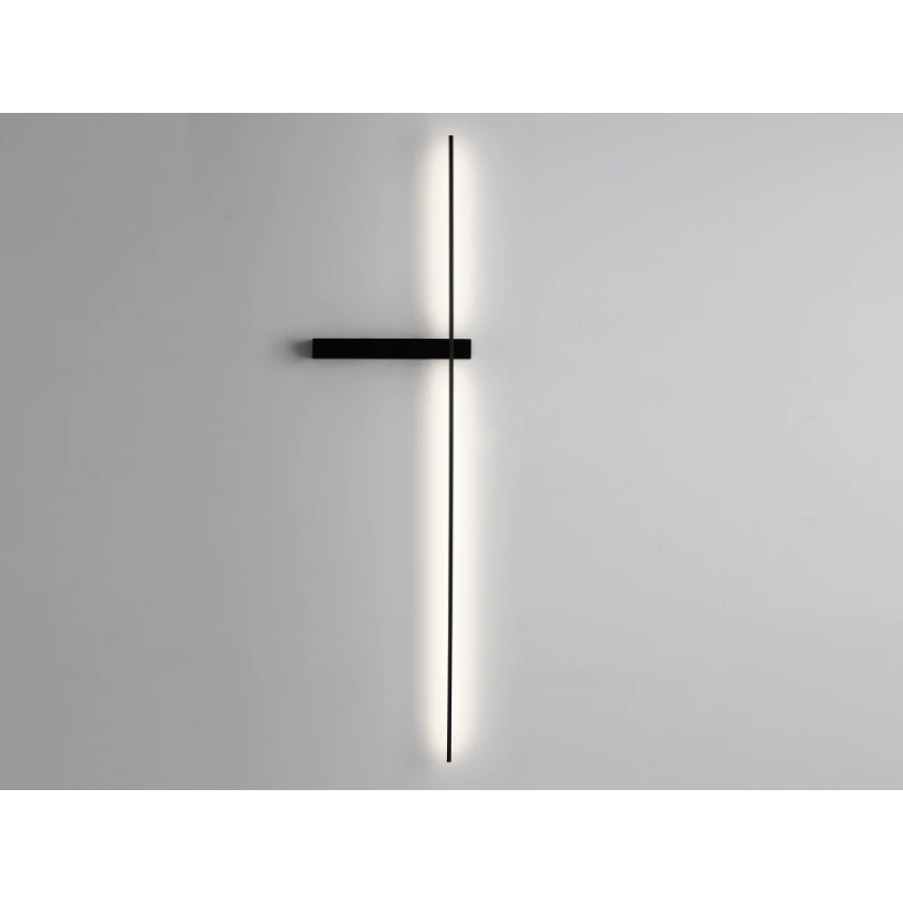 LED Απλίκα Γραμμική Μαύρη 14W 1000Lm 3000K SLIM - Viokef