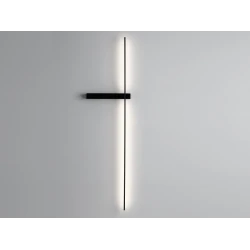 LED Απλίκα Γραμμική Μαύρη 14W 1000Lm 3000K SLIM - Viokef