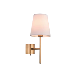 Απλίκα Σε Χρυσό Χρώμα Με Λευκό Καπέλο 1x E27 40W SONIA - Viokef