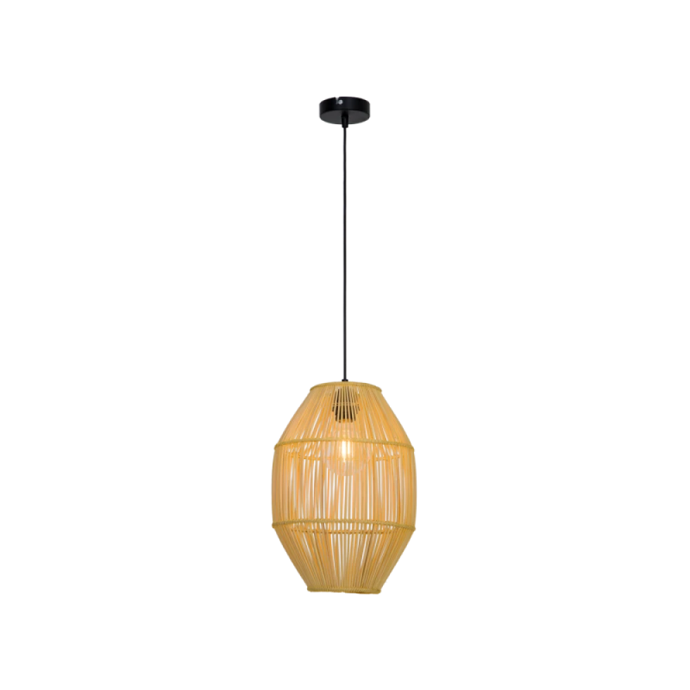 Κρεμαστό Φωτιστικό Από Rattan Ø27cm 1x E27 70W max ANTEO - Viokef