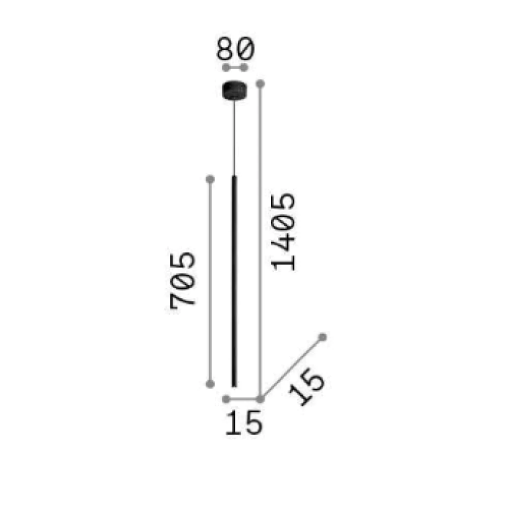 Μοντέρνο Κρεμαστό Φωτιστικό Γραμμικό σε Μαύρο Χρώμα Filo sp1 Ideal Lux
