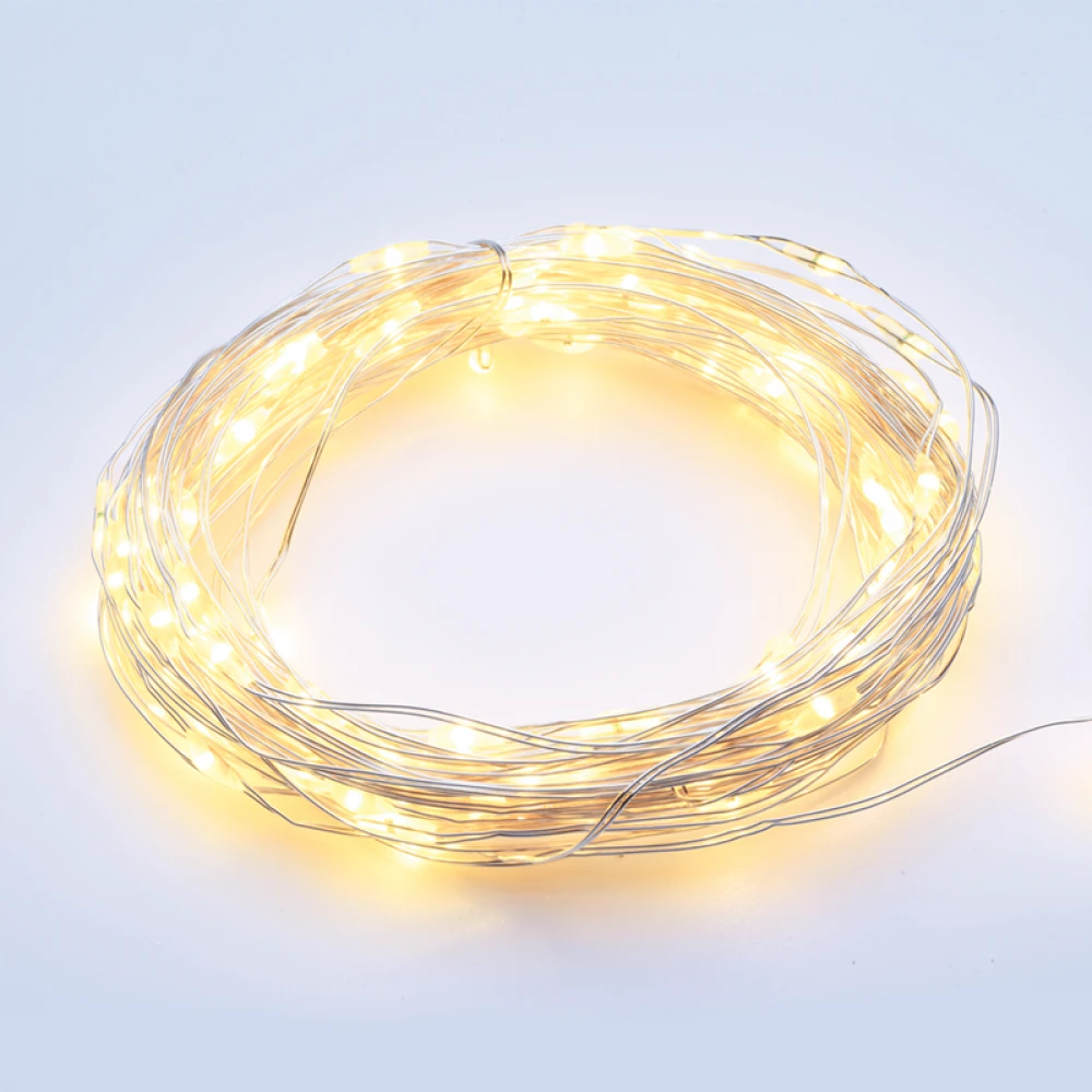 20 LED ΛΑΜΠΑΚΙΑ ΣΕΙΡΑ ΘΕΡΜΟ ΛΕΥΚΟ - ΑΣΗΜΙ ΚΑΛΩΔ ΧΑΛΚΟΥ & ΜΠΑΤΑΡΙΕΣ 2xAA IP20 2m+10cm 1.2W - ACA