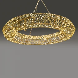 3D COPPER WIRE METAL MOTIF RING 1440 LED ΛΑΜΠΑΚΙΑ ΚΑΛΩΔΙΟ ΧΑΛΚΟΥ ΘΕΡΜΟ IP44 Aca