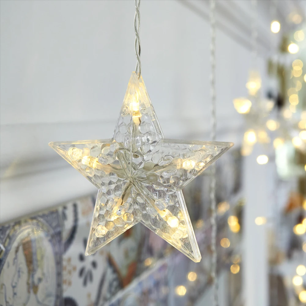 Χριστουγεννιάτικα 100 WW Led Λαμπάκια Βροχή Star Icicle 30/50+300cm IP44 - ACA