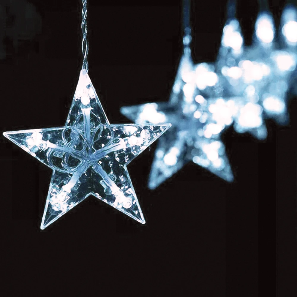Χριστουγεννιάτικα 100 CW Led Λαμπάκια Βροχή Star Icicle 30/50+300cm IP44 - ACA