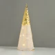 "CHAMPAGNE GOLD & WHITE SEQUIN CONE TREE" 35 WW LED ΛΑΜΠΑΚΙΑ ΜΠΑΤΑΡΙΑΣ 3ΧΑΑ,IP20 Φ27.5X90CM