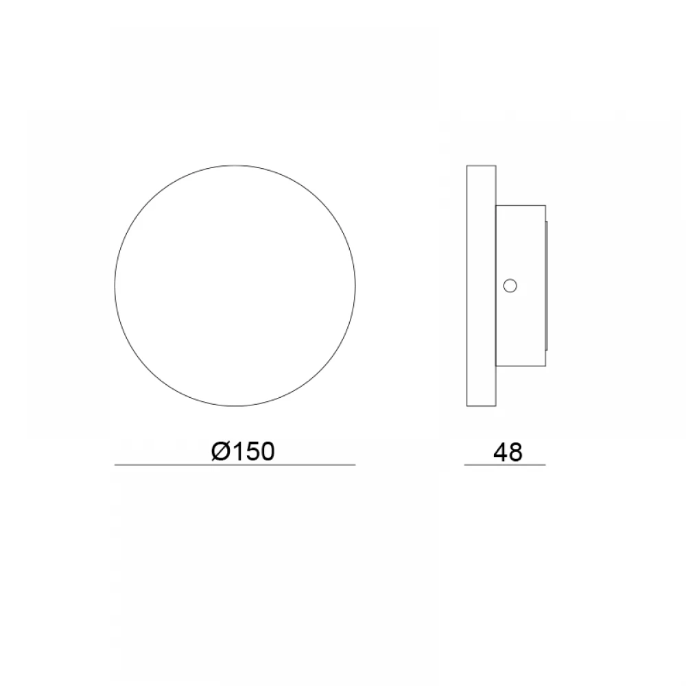 LED ΓΥΨΙΝΟ ΕΠΙΤΟΙΧΟ Φ/Σ ΦΥΣΙΚΟ 5W 300Lm 3000K Φ150Χ45 RAFA ACA