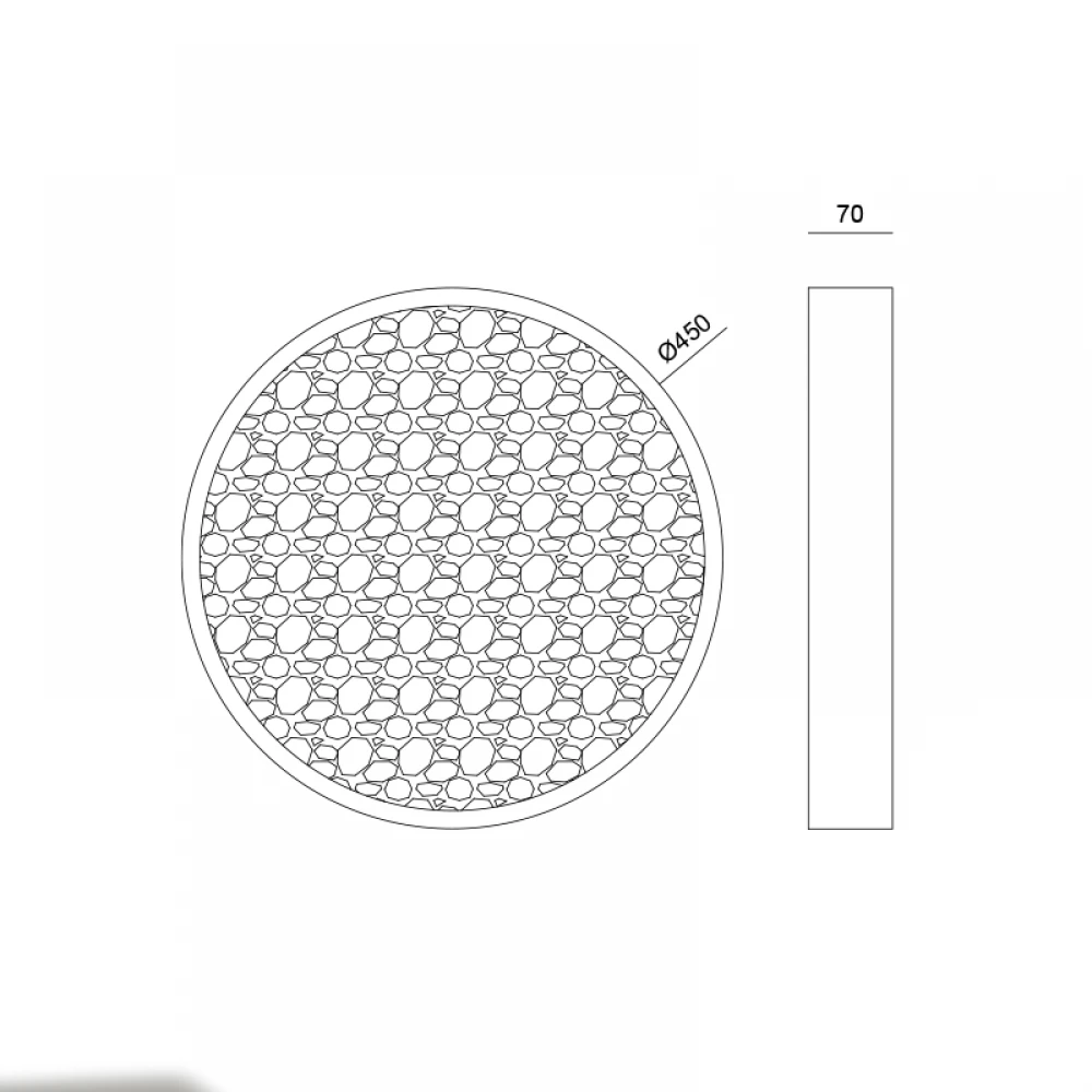 LED ΓΥΨΙΝΟ Φ/Σ ΟΡΟΦΗΣ-ΕΠΙΤΟΙΧΟ ΦΥΣΙΚΟ 24W 680Lm 3000K Φ450Χ70 MOND ACA