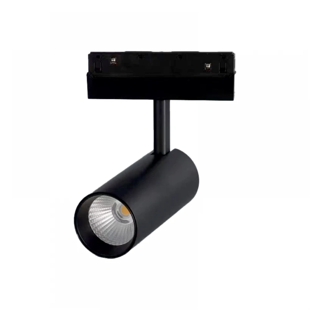 ΜΑΥΡΟ ΜΑΤ ΜΑΓΝΗΤΙΚΟ ΣΠΟΤ 48V DC 12W 3000K 750LM 36° OSRAM RA90 Φ50*110MM