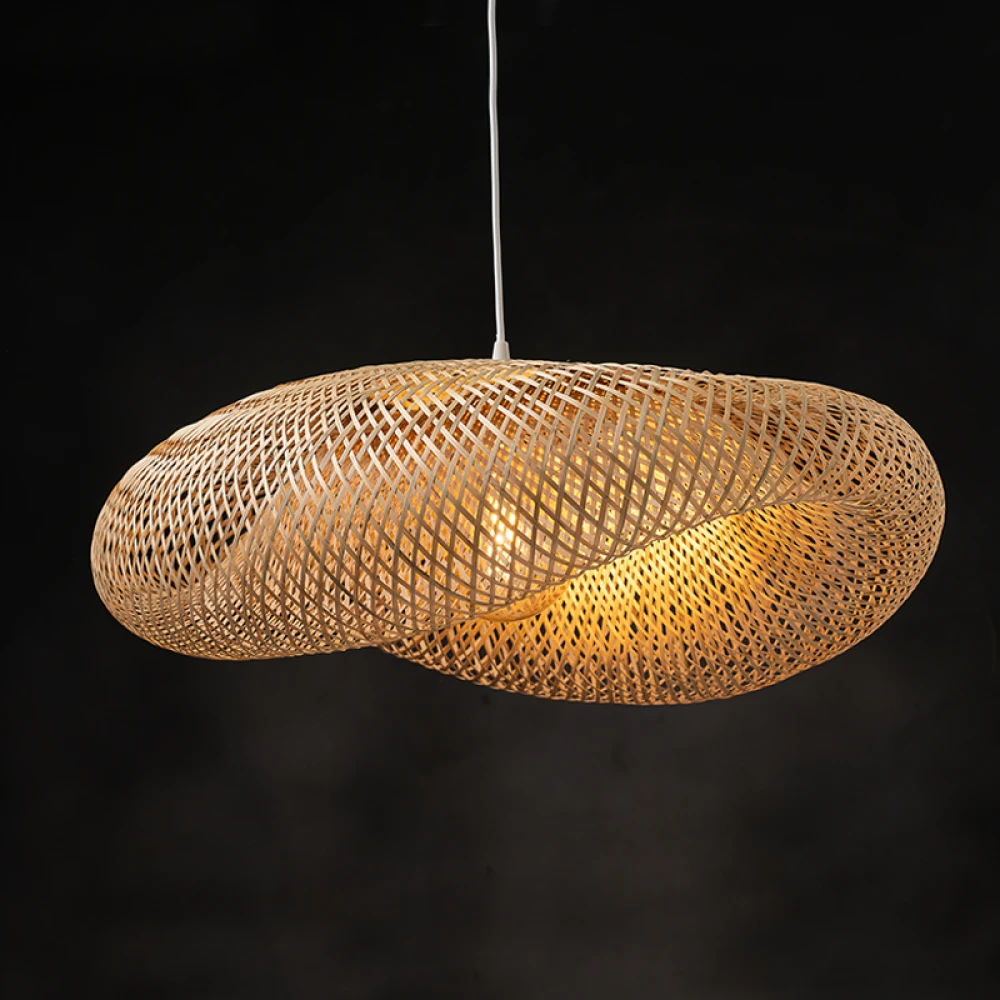 Κρεμαστό Φωτιστικό Από BAMBOO 1XE27 ΣΥΜΗ 76x56xΗ22cm - ACA DECOR