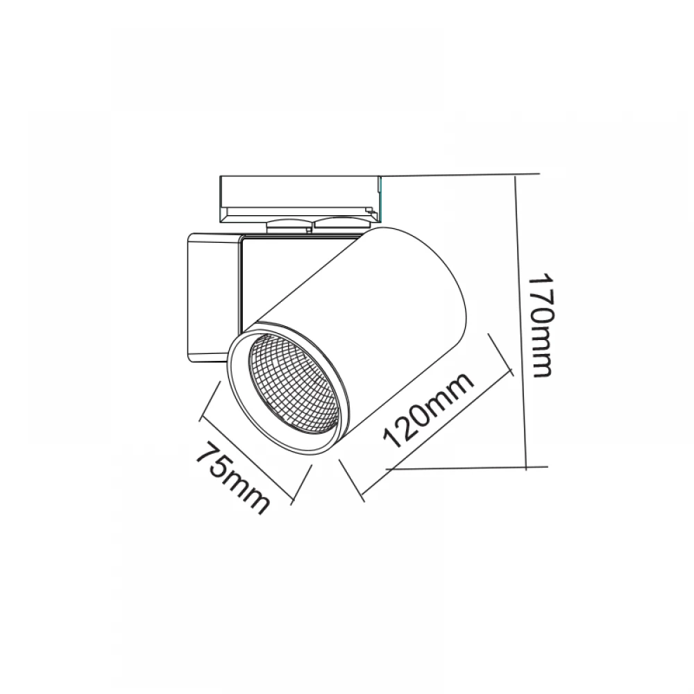 LED ΣΠΟΤ ΡΑΓΑΣ 2 ΚΑΛΩΔΙΩΝ 20W 4000K 1-PHASE 38° 2400LM 230V AC Ra80 5YRS