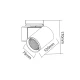LED ΣΠΟΤ ΡΑΓΑΣ 2 ΚΑΛΩΔΙΩΝ 20W 4000K 1-PHASE 38° 2400LM 230V AC Ra80 5YRS