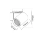 LED ΣΠΟΤ ΡΑΓΑΣ 2 ΚΑΛΩΔΙΩΝ 40W 3000K 1-PHASE 38° 4200LM 230V AC Ra80 5YRS
